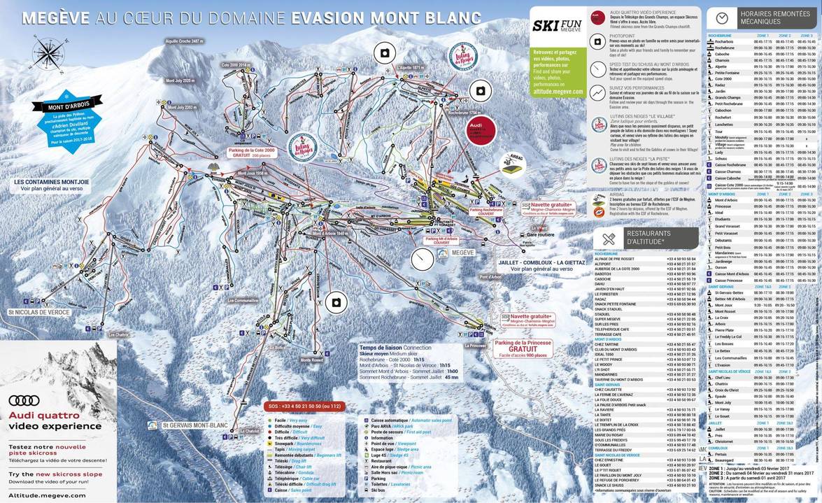 Le domaine skiable à Megève